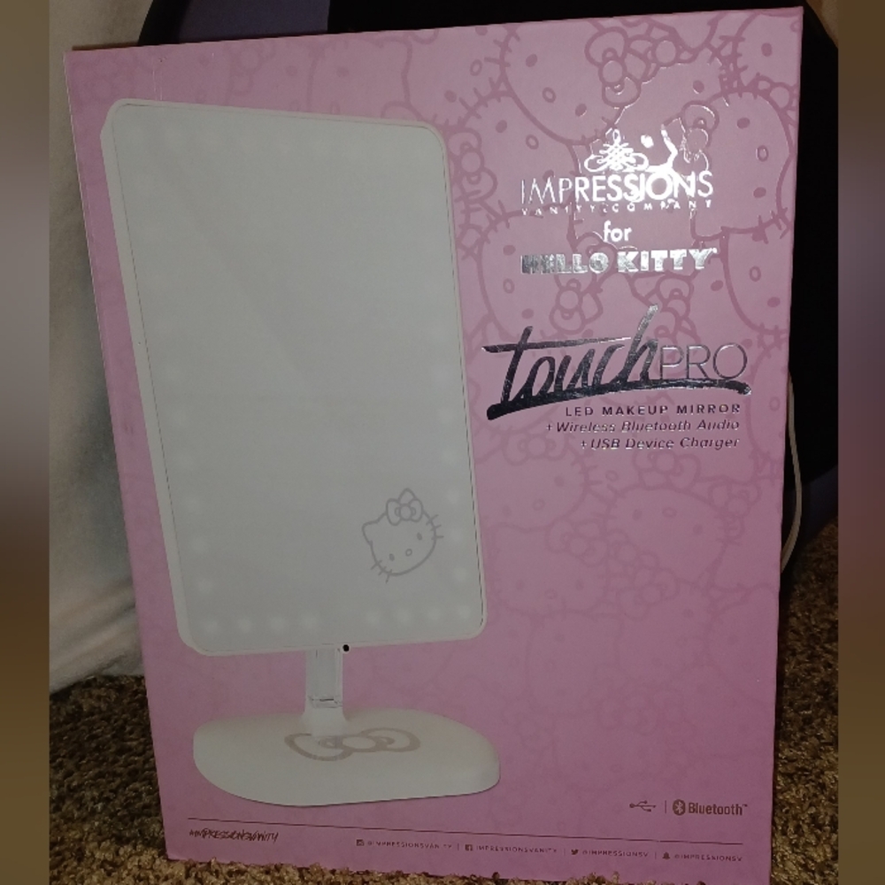 Impressions Pink LED Makeup Mirror